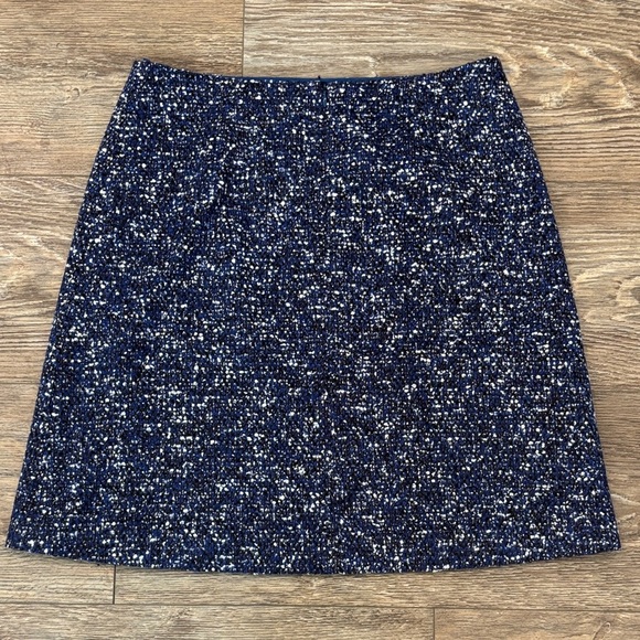Hugo Boss Blue Tweed A-Line Skirt Women's Size 8 - Picture 9 of 9